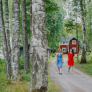 Kaunissaari's red cottages 